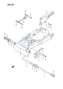 GSX1100 (E2) drawing REAR SWINGING ARM