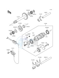 KLF 300 B [BAYOU 300] (B5-B9) [BAYOU 300] drawing GEAR CHANGE DRUM_SHIFT FORK-- S- -