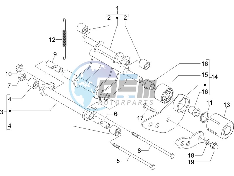 Swinging arm