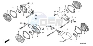 CB13009 BR / MME - (BR / MME) drawing WINKER (CB1300/CB1300A)