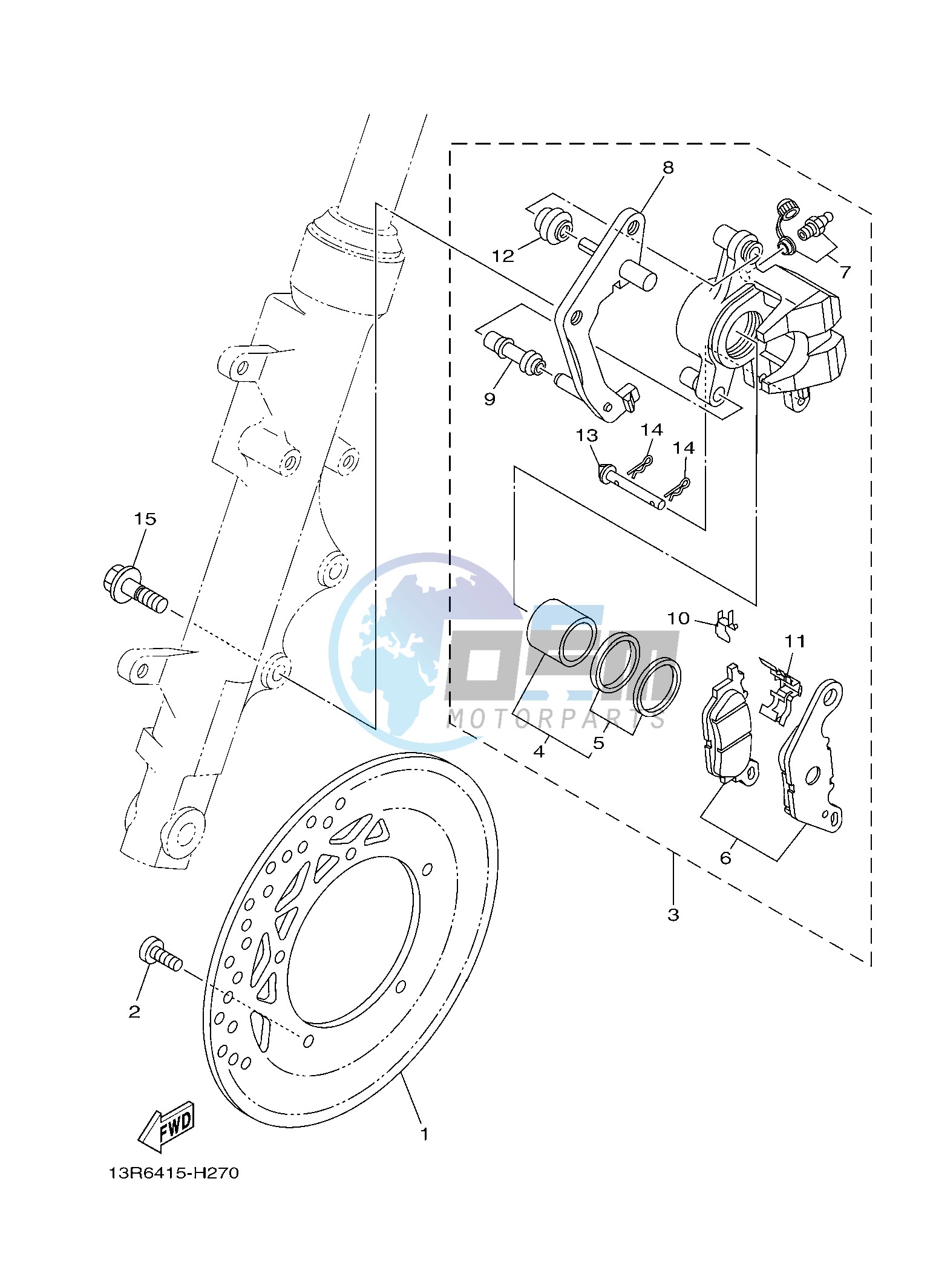 FRONT BRAKE CALIPER