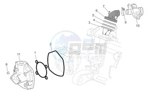 SR 50 IE-Carb drawing Cylinder head - Throttle body