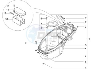 NRG 50 power DT drawing Helmet box - Undersaddle