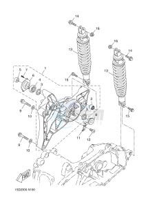 YP400RA X-MAX 400 ABS (1SD2 1SD2 1SD2) drawing REAR ARM & SUSPENSION