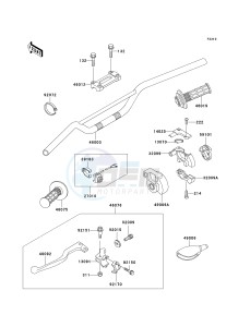 KX 500 E (E15-E16) drawing HANDLEBAR