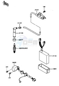 KL 650 A [KLR650] (A6-A9) [KLR650] drawing IGNITION SYSTEM