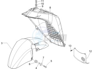 X9 500 Evolution 2006-2007 drawing Wheel housing - Mudguard