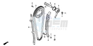 FX650 drawing CAM CHAIN/TENSIONER