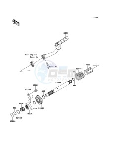 KLX110 KLX110CDF EU drawing Kickstarter Mechanism