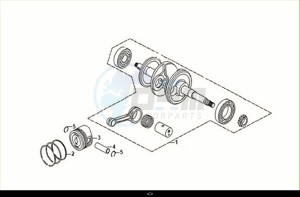 JET4 RX 125 (XE12W4-EU) (E5) (M1) drawing CRANK SHAFT