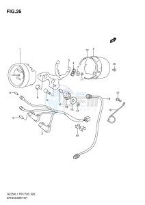 GZ250 (P3) drawing SPEEDOMETER (MODEL P33)