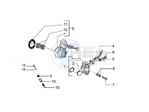 PX 125 drawing Brakes pipes - Calipers