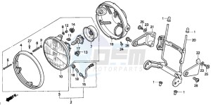 CB1000F drawing HEADLIGHT