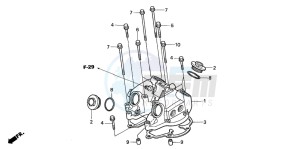 TRX400EX FOURTRAX 400 EX drawing CYLINDER HEAD COVER