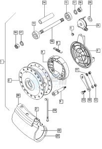 PACK-R_25-45kmh_K4-K7 50 K4-K7 drawing Front wheel-alu