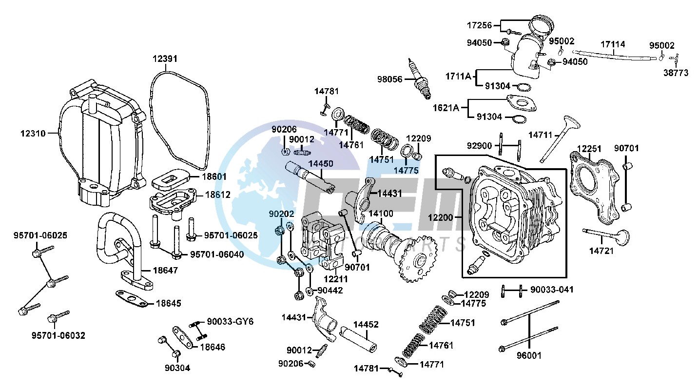 Cylinder Head Cover  -  Cylinder Head