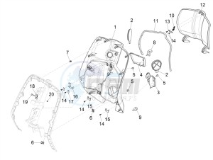 SPRINT 50 4T 3V E4-2020 (NAFTA) drawing Front glove-box - Knee-guard panel