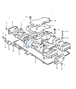 GSX1100 (T-X) drawing CYLINDER HEAD COVER