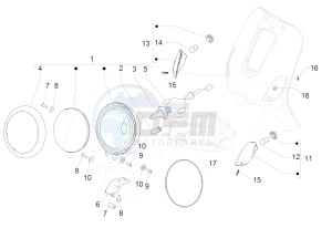 LXV 125 4T 3V E3 (APAC) drawing Front headlamps - Turn signal lamps