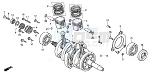 CB250 drawing CRANKSHAFT/PISTON