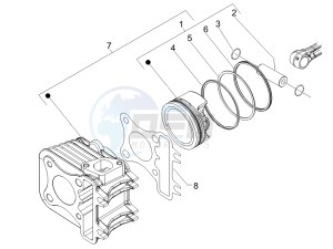 Liberty 125 4t e3 drawing Cylinder-piston-wrist pin unit