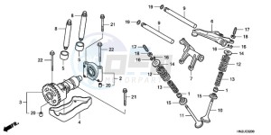 TRX500FAA Europe Direct - (ED) drawing CAMSHAFT/VALVE