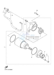 XVS950CR XVS950 CAFE RACER XV950 RACER (B33M) drawing STARTING MOTOR