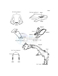 VERSYS 1000 KLZ1000BFF FR GB XX (EU ME A(FRICA) drawing Decals(White)