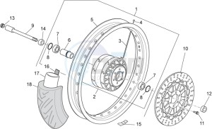 V7 Racer 750 drawing Front wheel