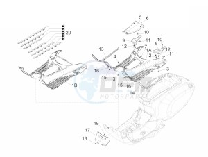 PRIMAVERA 50 2T NOABS E2-E3 (EMEA, APAC) drawing Central cover - Footrests