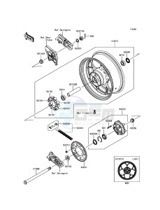 ZZR1400 ABS ZX1400JHF GB XX (EU ME A(FRICA) drawing Rear Hub