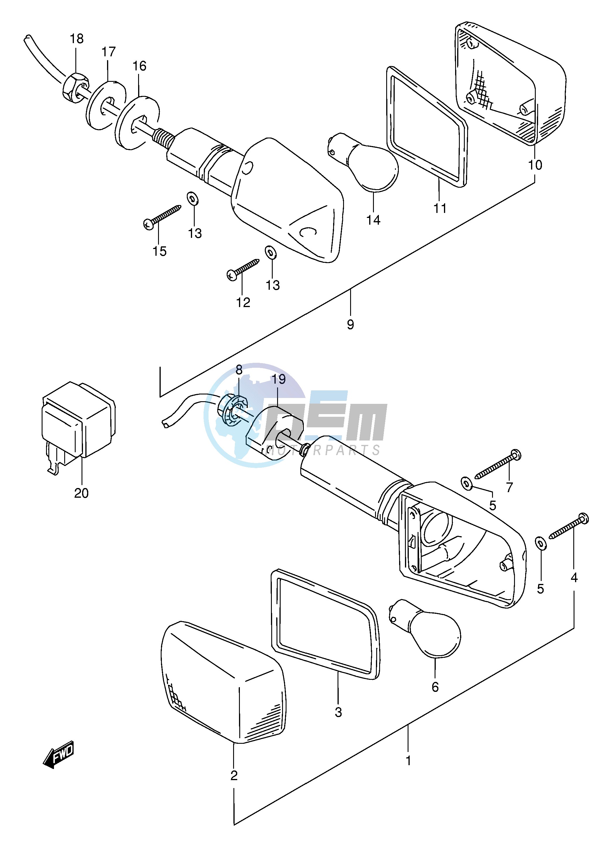 TURN SIGNAL LAMP (MODEL S)