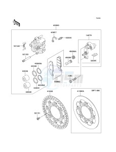 KX 125 M (M3) M3 drawing FRONT BRAKE