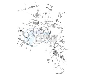 YZ LC 250 drawing FUEL TANK