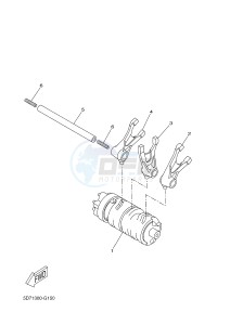 MT125A MT-125 ABS (5D7M) drawing SHIFT CAM & FORK