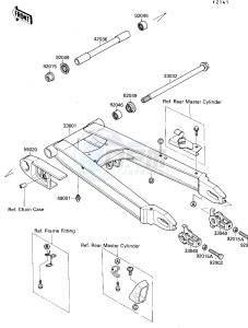 ZX 750 F [NINJA 750R] (F4) [NINJA 750R] drawing SWINGARM