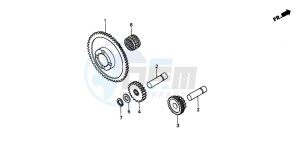 TRX250 RECON drawing STARTING GEAR