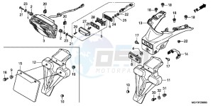 VFR800XC drawing TAILLIGHT