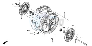 RVF750R drawing FRONT WHEEL