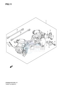 SV650 (E3-E28) drawing THROTTLE BODY