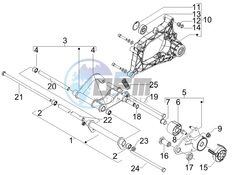 Swinging arm