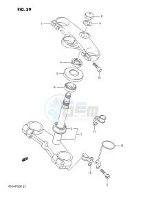 GSX-R750 (E1) drawing STEERING STEM