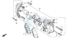 VT1100C2 drawing FRONT BRAKE CALIPER (VT1100C2)