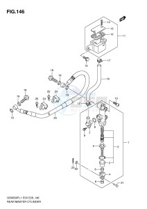 GSX650F (E3-E28) Katana drawing REAR MASTER CYLINDER (GSX650FL1 E28)