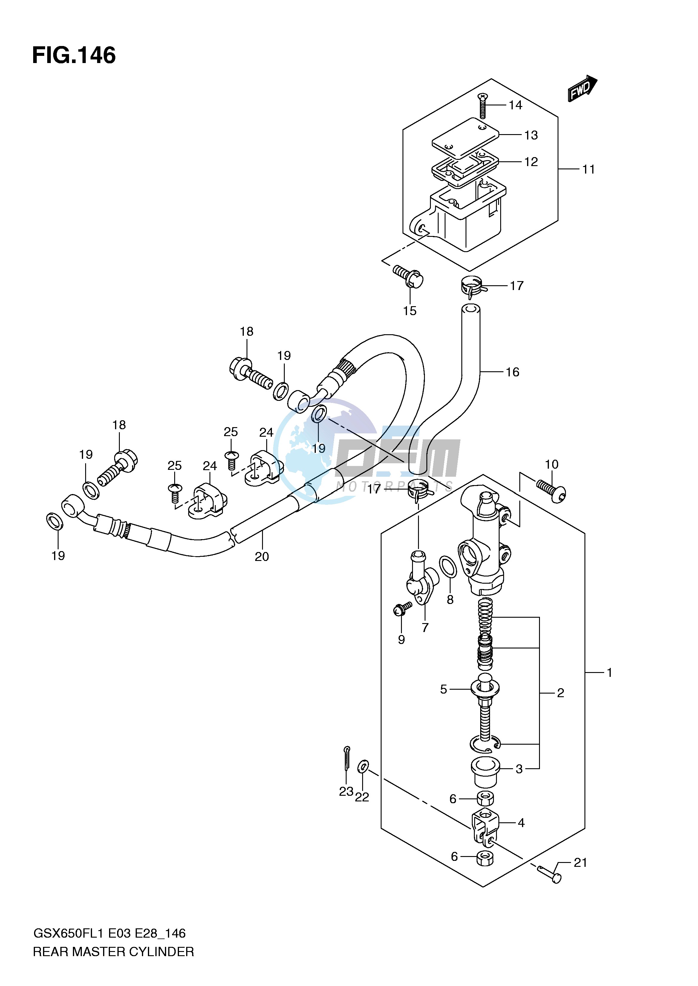 REAR MASTER CYLINDER (GSX650FL1 E28)