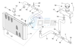 RS 125 Tuono drawing Water cooler