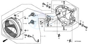 XL700VA9 Europe Direct - (ED / ABS SPC) drawing HEADLIGHT