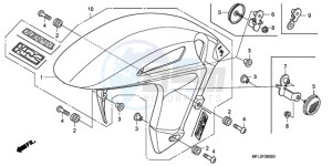 CBR1000RR9 France - (F / CMF TRI) drawing FRONT FENDER