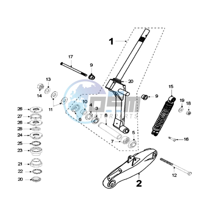 FRONT FORK / STEERINGHEAD