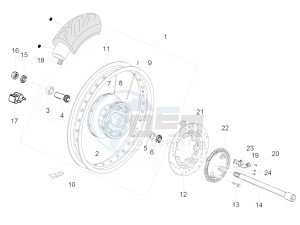 V7 II Racer ABS 750 USA-CND drawing Rear wheel